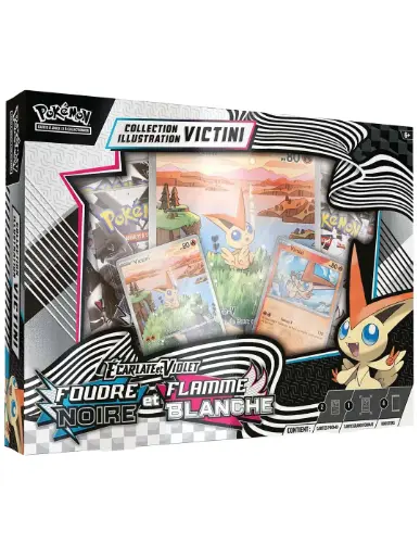 Coffret Collection Illustration Victini – Écarlate et Violet – EV 10.5 – Foudre Noire et Flamme Blanche
